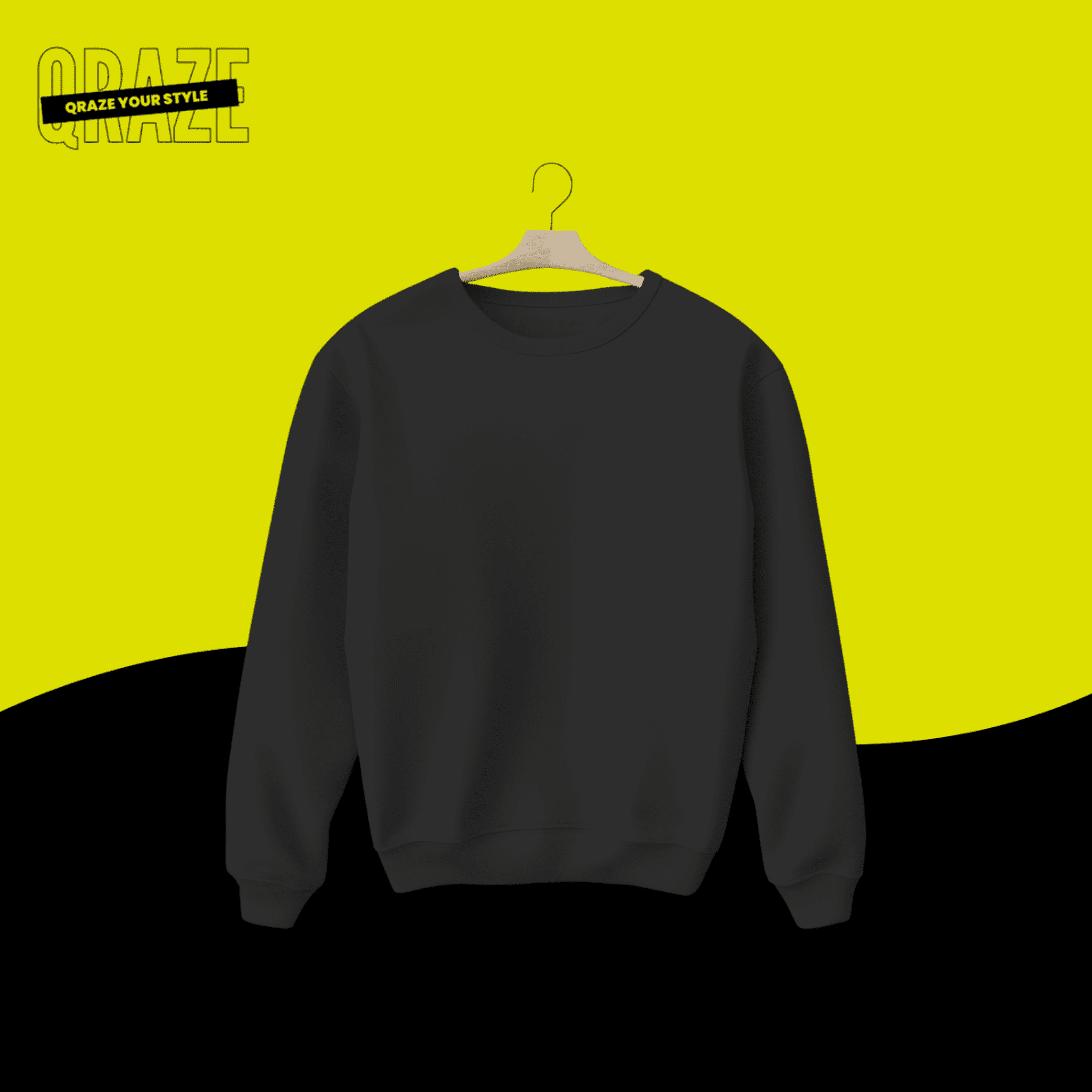 Classic Black Crewneck Sweatshirt